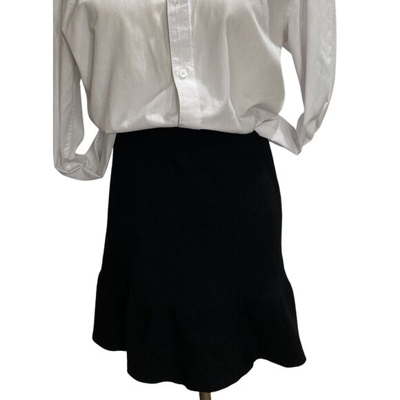 Theory Womens Size Small Black Stretch Knit Textured Mini Skirt - Picture 1 of 10